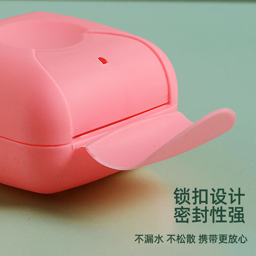 JAJALIN portable travel soap box with lid, lock, portable handmade soap box plastic large size random color
