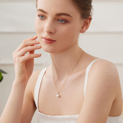 Tahitian 18K gold Edison pearl pendant 12-13mm high light freshwater pearl necklace for my wife