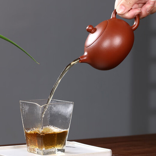 Hidden Pot World Government Subsidy Yixing Purple Clay Pot Purely Handmade Household Teapot Pear Skin Dahongpao Tea Set Xishi Pot