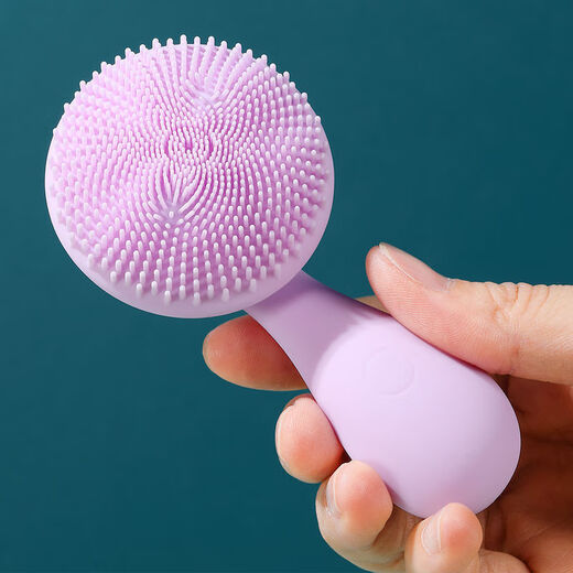 Nettoyant électrique pour le visage, nettoyeur de pores, brosse de nettoyage de massage en silicone pour éliminer les points noirs et les peaux mortes, instrument de nettoyage du visage, artefact de nettoyage, instrument de nettoyage du visage de type A (poudre de riz légère)