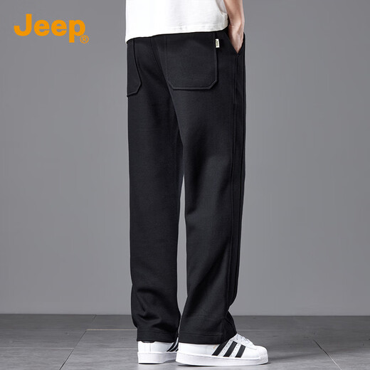 Jeep (JEEP) 2025 autumn and winter new men's casual pants men's loose straight sports wide-leg sweatpants men's trendy brand long pants men's pants
