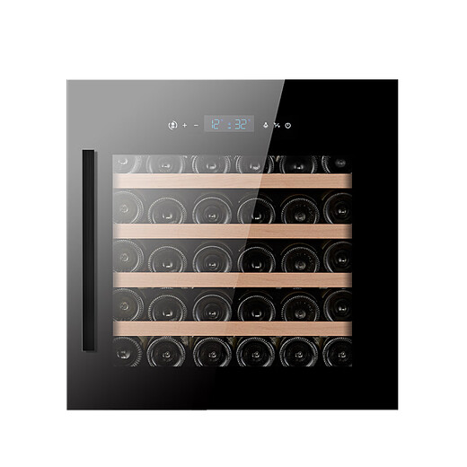 EREMITE Home Fully Embedded Red Wine Cabinet Constant Temperature Wine Cabinet Embedded Wine Storage and Preservation Cabinet Cold Drink Tea Cabinet Fully Embedded Wine Cabinet Cold Drink Cabinet Frequency Conversion Silent 595 Height/Side Opening/Frequency Conversion 36 Bottles