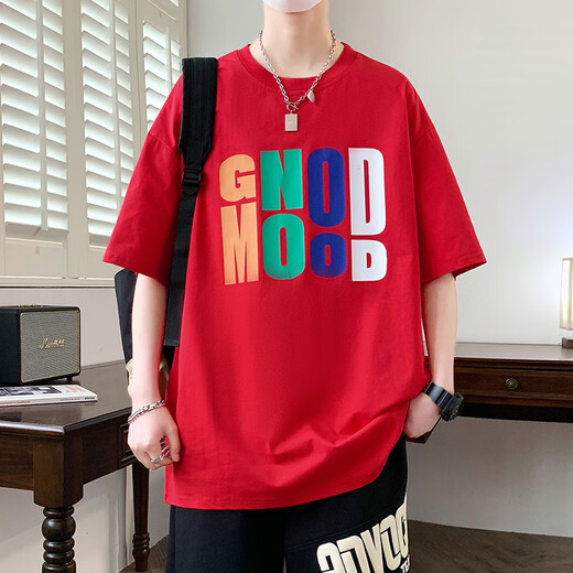 
Gegusen teenager short-sleeved T-shirt boys 12-15 years old junior and senior high school students sports and leisure suit big children trendy summer suit 3523 white (single short-sleeved) 2XL (130-160Jin [Jin equals about 0.5 kg])