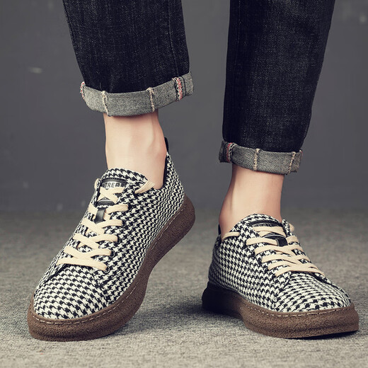 Zapatos de mesa de lienzo de marca jrnr zapatos para hombres transpirables para hombres nuevos zapatos casuales de hombres de estilo coreano de moda y versátiles 39