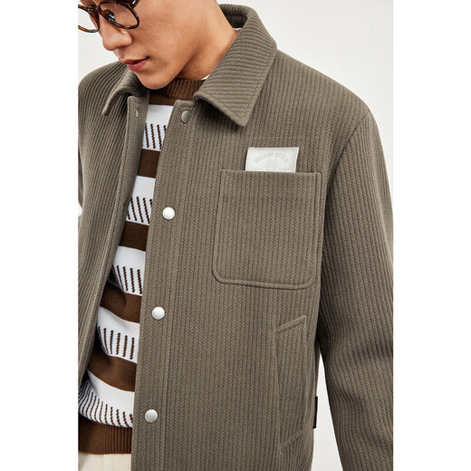 Septwolves woolen jacket men's autumn and winter woolen woolen jacket, wide, thick, warm, loose business casual jacket