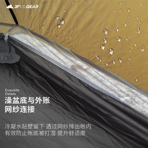 三峰出 蓝山1pro单人超轻户外20D双面涂硅仅重690克无杆帐篷露营帐防风 蓝1 PRO 单独原配地布