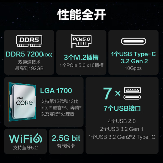 七彩虹Z790/B760 主板搭i7 13700KF 13700K 13790F CPU主板U套装 CVN B760M D5 WIFI【战列舰】 i7 13700 16核24线程 13代