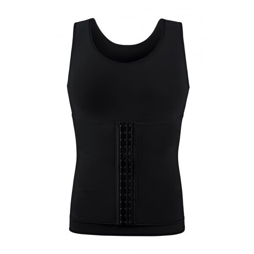 Modal Men's Enhanced Belly Control Shaping Garment to Hidden Meat, Upper Body Strong Pressure Belt Beer Belly Waist Back Clamp, Black Enhanced Version XXL