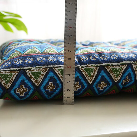 Rongtao seat cushion butt cushion office sedentary dormitory college student floor tatami seat cushion stool chair chair cushion light color grid 40X40 thickened cotton and linen square 6