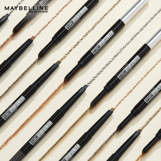 Maybelline Double-ended Triangular Eyebrow Pencil Waterproof, Sweat-proof, Smudge-proof and Non-fading Eyebrow Pencil + Eyebrow Powder Gray Suitable for Natural Hair Color