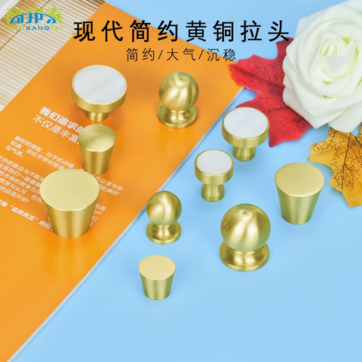 高邦泰柜门拉手现代简约抽屉衣橱酒柜子门把手中欧美式单孔五金拉手 GBT12222直径20mm