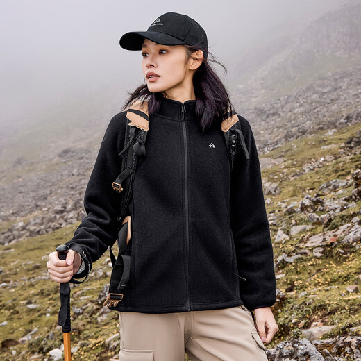 Pathfinder Fleece Clothes Women's Thickened 400g Polar Fleece Jacket Autumn and Winter Plus Velvet Stand-up Collar Top Outdoor Warm Bottoming Shirt