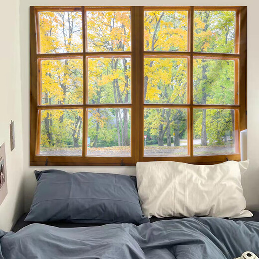 Sanqihu Window Strots Life Fake Window Colteer Fondage Tissu de chevet Decoration Place de gamme Renolation Good Stuff Tapestry Chambre mural Tissu 3884 HD VELVET COLLECT HORIZONTAL COLLECTION 75 HEAUFS 95 LIGNE M (UNIQUEMENT POUR L'INSTALLATION)