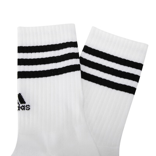 Adidas Men's Socks Women's Socks Outdoor Sports Socks Running Fitness Trendy Socks Training Breathable Socks White/Breathable S (Recommended Size 36-39)