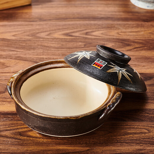 
Cocoa House Japan imported from original Japanese rainbow cherry blossom ten grass earthen pot casserole suki pot claypot rice cooker M3891 Jinghongye No. 6 0.8L
