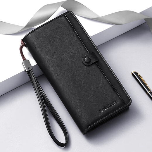 MashaLanti men's wallet long wallet large capacity bank card bag zipper hand coin wallet high-end birthday gift