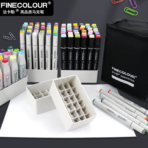 Fakal Mark Pen Storage Pen Bag Mark Pen Base Canvas Storage Bag Large Capacity Simple Portable Bag 36/48/60/72 Pen Base Pen Bag 48 Color Pen Bag Can Place Base