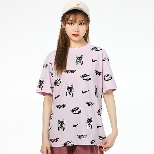 Nike (Nike) Frauen neue Sportarten, lässig, bequem, Fitness, atmungsaktive, losen runden Hals kurzärmelig T-Shirt CD9635-010 DJ1833-695 L