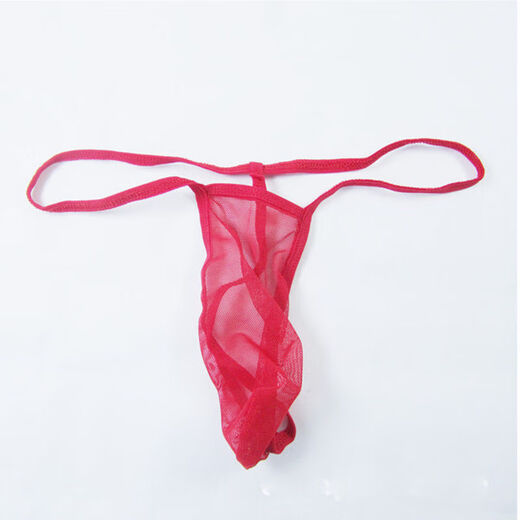 Wen Shiou Herren sexy Unterwäsche Tanga transparent sexy sexy Streifen Nicht geheimer Dreieck transparent T-Pants Nische Hobbys vertraulich einteilig Schwarz