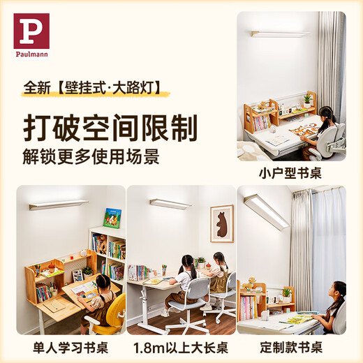 Paulmann P German eye protection wall lamp full spectrum street lamp Led lamp bedroom living room reading and writing lamp long wall-mounted lamp
