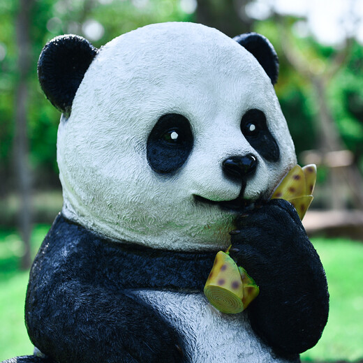 Yi Mingyuan outdoor large cartoon panda ornaments simulation animal park community sculpture landscape kindergarten floor decoration combination three