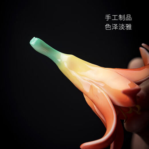 Miaolian Tianxiang Chinese-style handmade Dehua ceramic tea clip holder for pot and pen holder tea room desktop decoration pen holder tea ceremony accessories A06-095A Forget-worn grass tea clip holder