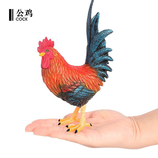 
Gu Shilong simulated animal model farm rooster poultry solid ornaments children's enlightenment toys science and education cognitive decoration ornaments 1283 large standing white goose 11 cm