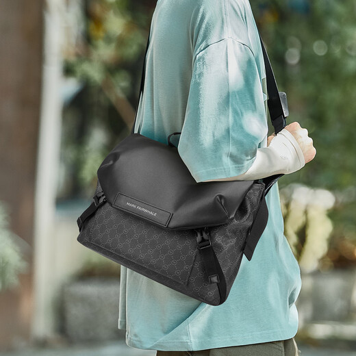 Mark Huafei men's crossbody bag shoulder bag 14-inch computer tablet bag simple messenger backpack large capacity commuter bag shoulder bag