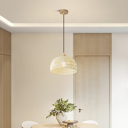 
Daguanyuan (DGY) log style restaurant chandeliers European style cream style bar lamp simple dining room lamp retro twig art bedroom lighting 021O 3518-log color single head-three colors 5W-full spectrum
