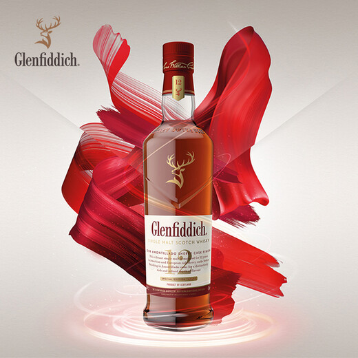 格兰菲迪（GLENFIDDICH）天使雪莉12年苏格兰单一麦芽威士忌洋酒礼盒700ml 礼物送礼