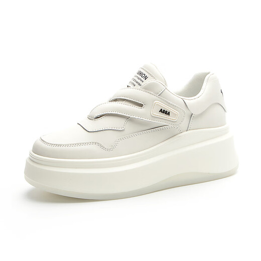 SIPUWANG (SIPUWANG) small white shoes for women 2025 new double Velcro small white shoes for women thick soles for women single shoes without laces Milan G723 35