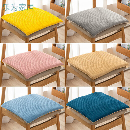 Qiaorui thickened cushion soft butt cushion office student classroom dormitory stool butt chair cushion car seat cushion corduroy gray non-slip bottom + strap 45*45cm*thick about 4cm suitable for office chairs
