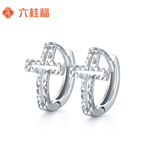 Liuguifu Jewelry PT950 platinum earrings cross platinum stud earrings for women 2.0g PT0200019