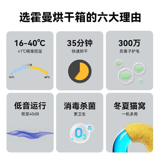 Homerun Pet Smart Drying Box Cat Dryer Fully Automatic Blow-Drying Box Dog Bathing Quick Dryer 50L Pet Smart Drying Box PD50