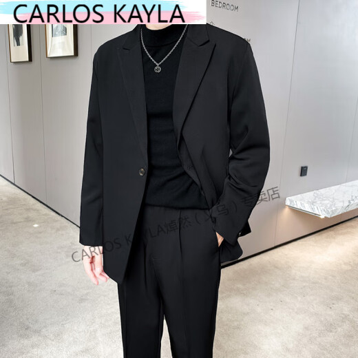 CARLOSKAYLA High School Student Adult Dress Suit Gift Male Junior Student Class Uniform Graduation Season Event Interview Formal Jacket Shirt Western Customized Group Purchase Special Link M
