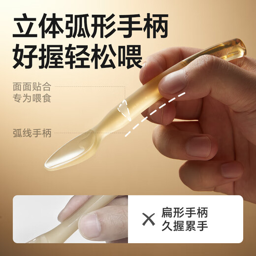 皇宠硅胶勺子新生婴儿辅食勺子碗喂奶喂水宝宝吃米糊专用硅胶软勺 新生儿勺+辅食勺【含收纳盒】