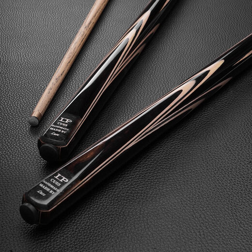 LPlp cue famous general billiard cue small head through snooker cue Chinese eight cue black eight table cue famous general 3/4 black leather cue box set 10
