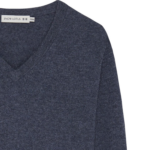 
Snow Lotus Pure Cashmere Sweater Autumn and Winter New Men's V-neck Pullover Solid Color Warm European and American Base Shirt Knitted Sweater Y601 110