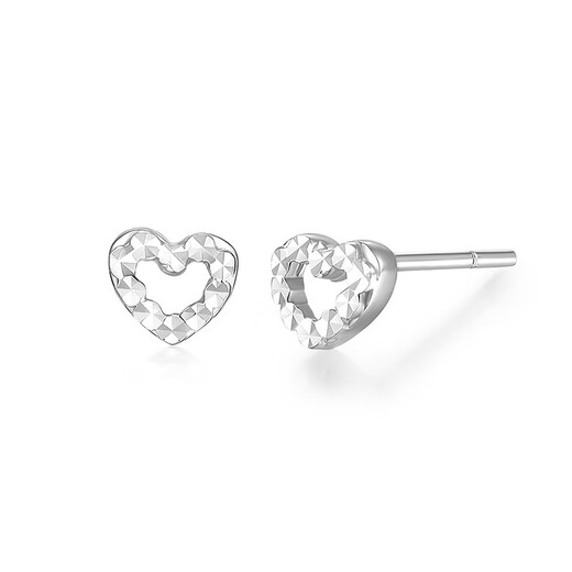 Mengjinyuan PT950 platinum earrings sparkling love car flower earrings, birthday gift for girlfriend, about 1.35g