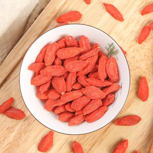 Bingcuitang wolfberry 500g authentic Ningxia large grain red gouqi Gouji tea soaked in water and drink male kidney nourishing wine to eat dry [Trial pack] bagged red wolfberry 80g