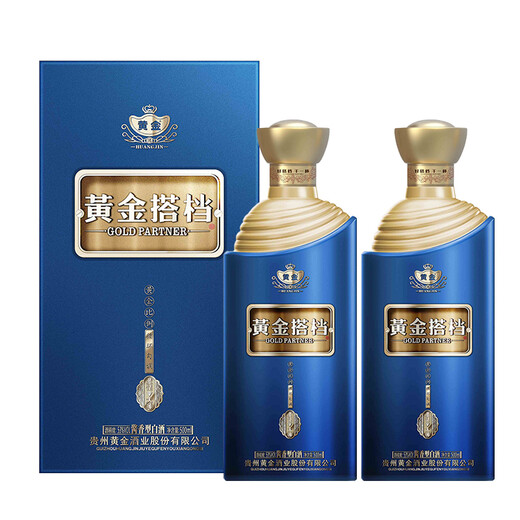 Vin de sauce dorée, partenaire doré, diamant bleu 53 degrés de vin blanc à la sauce, vins à grains purs Guizhou, vin de haute qualité Daqu Kunsha, 500 ml, 53 degrés 500 ml, 1 bouteille [Diamond-bleu en partenaire doré]