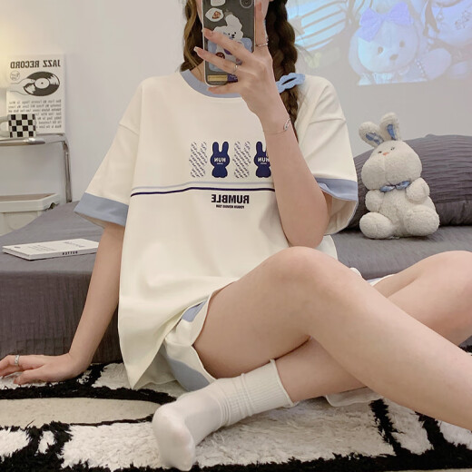 迪士尼（Disney）大童睡衣女孩12-13-15岁短袖短裤圆领薄款夏天初中生高中生家居服 YMM-6627#女 170 M
