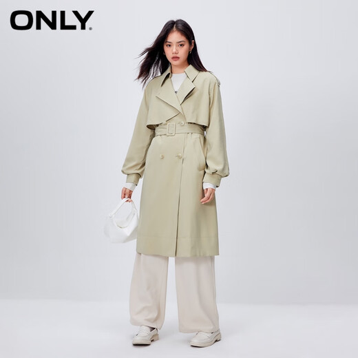 
ONLY Fashion Lapel Puff Sleeve Medium-Length Trench Coat Women 123436005 C07 Nosaka Green SLATE GREEN M 165/84A