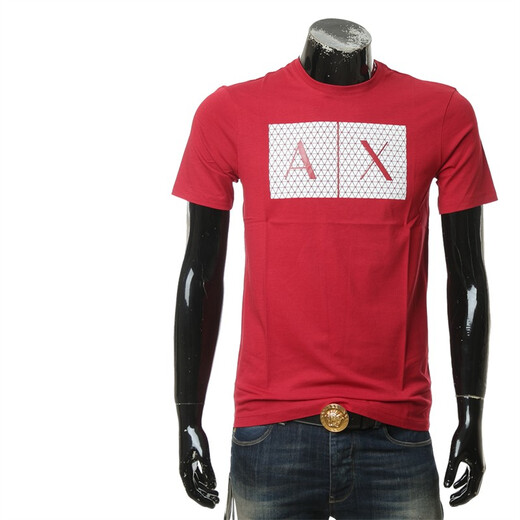Armani / Axe T-shirt à manches à manches courtes à manches courtes à manches courtes courte 8nztck Z8H4Z RED 1463 L