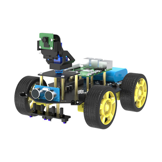 Yahboom Raspberry Pi 5 Artificial Intelligence Car AI Vision Camera Robot Wifi Kit de video Python Estándar oficial + TF Tarjeta (incluida Raspberry Pi 5-8GB Placa base)