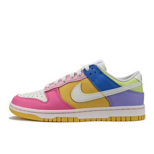 Nike (NIKE) Dunk Low Women's Low Top Casual Skateboard Shoes CK6654 White Powder Yellow FD9923-111 38