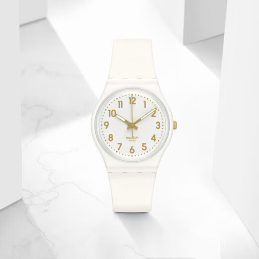 Swatch Swiss Watch White Bishop 2.0 Examination Table Quartz Men's and Women's Watch for the Start of School SO28W106-S14