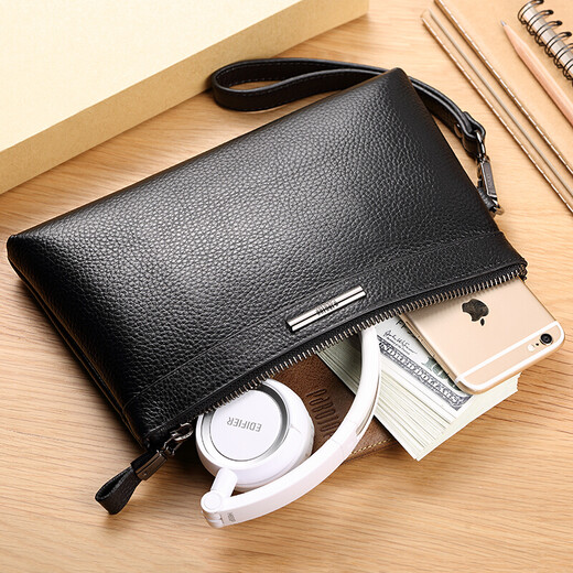 Paipao Jue Herrenhandtasche Top Schicht Cowide Weiche Handgrabung Tasche Freizeit Multifunktion Clutch Hüllkurve Geburtstagsgeschenk