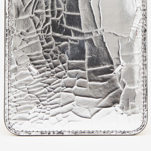 Maison Margiela Magiela broken mirror series leather mobile phone bag coin wallet card bag men and women H7730 silver