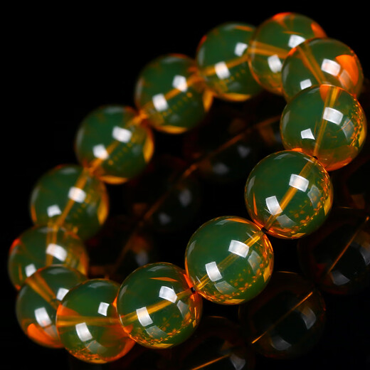 Dream Elements MENGYUANSU17mm Full Rare Mexican 6A Water Purified No Impurities Uncracked High Blue Amber Bracelet Bracelet